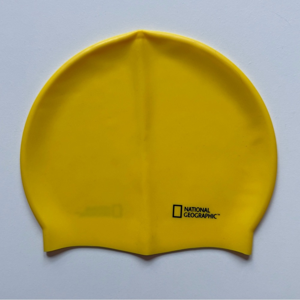 National Geographic Kids Unisex Yellow Swim Cap